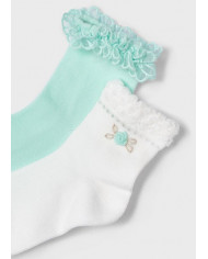 Bernumode | Mayoral: Комплект носков (2 пары) 5,90 € Размерная сетка:
2 г. (92 см)        19-22 (13,6 см)
4 г. (104 см)       23-26 (16,8 см)
6 л. (116 см)       27-31 (19,1 см)
8 л. (128 см)       32-35 (20,4 см)
10 л. (140 см)     35-36 (21,6 см)
12 л. (152 см)     36-37 (22,8 см)
14 л. (158 см)     37-38 (23,5 см)
16 л. (164 см)     39-40 (24,7 см)
18 л. (170 см)     41-42 (25,3 см)
 Bernumode | Mayoral: Комплект носков (2 пары) 5,90 € Размерная сетка:
2 г. (92 см)        19-22 (13,6 см)
4 г. (104 см)       23-26 (16,8 см)
6 л. (116 см)       27-31 (19,1 см)
8 л. (128 см)       32-35 (20,4 см)
10 л. (140 см)     35-36 (21,6 см)
12 л. (152 см)     36-37 (22,8 см)
14 л. (158 см)     37-38 (23,5 см)
16 л. (164 см)     39-40 (24,7 см)
18 л. (170 см)     41-42 (25,3 см)