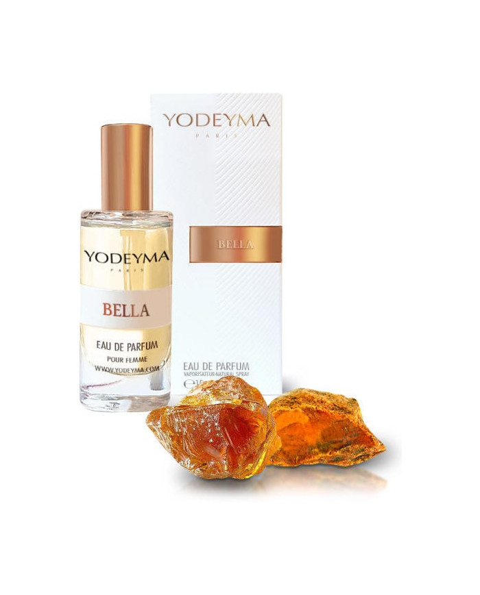 Bernumode | YODEYMA: Bella Miniperfume 15ML 5,70 € Rosinošs aromātu sajaukums, kas aicina atraisīties un izstaro gaišumu un maigumu. Silts un juteklisks parfīms.
Ziedu - Augļu Bella ir uzmundrinošs un maigs parfīms dabiskai un vienkāršai sievietei. Sākuma notis ir tās, kuras parfīmā sajūtamas pašas pirmās.Sirds notis ir smaržu esence un būtība.Fona notis ir tās, kuras parfīmam piešķir dziļumu un noturību.
Sākuma nots
Ananāss
Sirds nots
Jasmīns
Fona nots
Dzintars
 Bernumode | YODEYMA: Bella Miniperfume 15ML 5,70 € Rosinošs aromātu sajaukums, kas aicina atraisīties un izstaro gaišumu un maigumu. Silts un juteklisks parfīms.
Ziedu - Augļu Bella ir uzmundrinošs un maigs parfīms dabiskai un vienkāršai sievietei. Sākuma notis ir tās, kuras parfīmā sajūtamas pašas pirmās.Sirds notis ir smaržu esence un būtība.Fona notis ir tās, kuras parfīmam piešķir dziļumu un noturību.
Sākuma nots
Ananāss
Sirds nots
Jasmīns
Fona nots
Dzintars