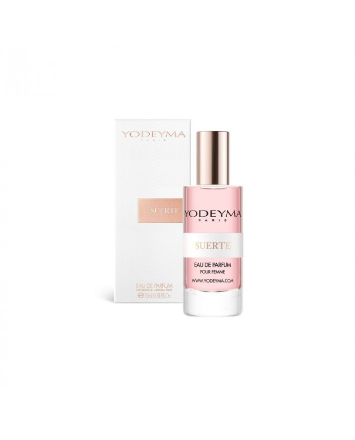 Bernumode | YODEYMA: Suerte Miniperfume 15ML €5.70 The sensuality of the olfactive notes that compose this perfume make the woman who wears it irresistible and sultry.
Oriental - FloralSuerte: For a charming, seductive womanTop notes: Shaping the first impressions of the fragrance.Heart notes: Forming the core of the fragrance.Base notes: Giving depth to the fragrance.
Top notes
Ylang ylang
Heart notes
Vanilla
Base notes
White musk
 Bernumode | YODEYMA: Suerte Miniperfume 15ML €5.70 The sensuality of the olfactive notes that compose this perfume make the woman who wears it irresistible and sultry.
Oriental - FloralSuerte: For a charming, seductive womanTop notes: Shaping the first impressions of the fragrance.Heart notes: Forming the core of the fragrance.Base notes: Giving depth to the fragrance.
Top notes
Ylang ylang
Heart notes
Vanilla
Base notes
White musk