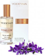 Bernumode | YODEYMA: Venelium Miniperfume 15мл 5,70 € Загадочные верхние ноты кориандра, в сочетании с цветком фиалки и древесным ароматом, создают блестящий, чувственный образ.
ЦветочныйVenelium - теплый аромат для мистической женщины. Верхняя нота парфюма - легкие летучие ароматы, которые ощущаются первые несколько минут.Средняя нота - душа парфюма.Базовая нота парфюма отображает глубину аромата.
Верхняя часть пирамиды аромата
Кориандр
Нота сердца
Фиалка
Нота шлейфа
Дерево
 Bernumode | YODEYMA: Venelium Miniperfume 15мл 5,70 € Загадочные верхние ноты кориандра, в сочетании с цветком фиалки и древесным ароматом, создают блестящий, чувственный образ.
ЦветочныйVenelium - теплый аромат для мистической женщины. Верхняя нота парфюма - легкие летучие ароматы, которые ощущаются первые несколько минут.Средняя нота - душа парфюма.Базовая нота парфюма отображает глубину аромата.
Верхняя часть пирамиды аромата
Кориандр
Нота сердца
Фиалка
Нота шлейфа
Дерево