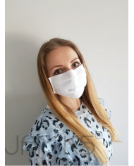 Bernumode | Jamiks: Protective mask MINI (6 months to 5 years) and 10 replaceable filters €2.02 It is double leyer mask with aplace to put a filter .
It is made of high qualitycotton fabric, that enableeasy breathing.
Both layers have Oeko-texcertificate.
The mask should be washedat 60 degrees, and ironed at 90 degrees.
The elastic bands can be tiedup in order to regulate thesize of the mask. Bernumode | Jamiks: Protective mask MINI (6 months to 5 years) and 10 replaceable filters €2.02 It is double leyer mask with aplace to put a filter .
It is made of high qualitycotton fabric, that enableeasy breathing.
Both layers have Oeko-texcertificate.
The mask should be washedat 60 degrees, and ironed at 90 degrees.
The elastic bands can be tiedup in order to regulate thesize of the mask.