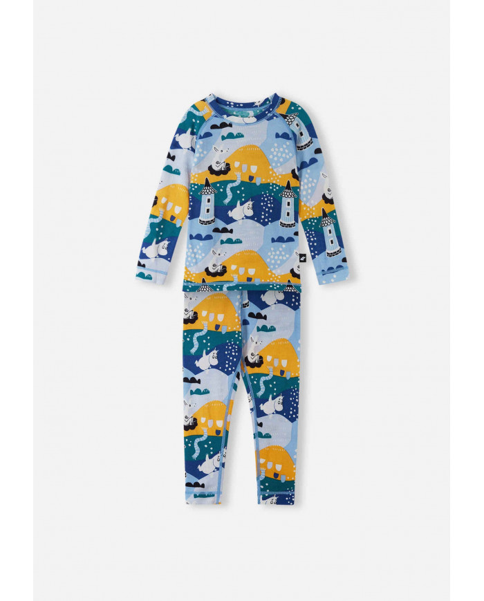 Bernumode | Reima: Merino vilnas termo-veļas komplekts, Trivsam 46,12 € Base layer set with soft bamboo on the inside and warm merino wool on the outside. The best combination of comfort and warmth in Reima base layer materials.
A playful two-piece toddlers' thermal set designed for wintry days and nights, featuring a soft reverse made from bamboo viscose that smartly absorbs moisture. The luxuriously warm surface is crafted from responsible merino wool. The pants and top protect from chills while helping regulate body temperature. This Reima cold weather set boasts comfy flat seams that help prevent chafing. An elastic waist expands with each breath. And who knows, this Moomin theme base layer set might even prove helpful when teaching your kid the alphabet!
Wool is ideal for temperature control
Wool & bamboo viscose blend knit is very soft and warm and absorbs moisture well
Made with Responsible Wool Standard certified wool. Reima is certified through Control Union. CU 872203
Soft, flat seams for extra comfort: no chafing
Elastic waist
All-over Moomin print
 Bernumode | Reima: Merino vilnas termo-veļas komplekts, Trivsam 46,12 € Base layer set with soft bamboo on the inside and warm merino wool on the outside. The best combination of comfort and warmth in Reima base layer materials.
A playful two-piece toddlers' thermal set designed for wintry days and nights, featuring a soft reverse made from bamboo viscose that smartly absorbs moisture. The luxuriously warm surface is crafted from responsible merino wool. The pants and top protect from chills while helping regulate body temperature. This Reima cold weather set boasts comfy flat seams that help prevent chafing. An elastic waist expands with each breath. And who knows, this Moomin theme base layer set might even prove helpful when teaching your kid the alphabet!
Wool is ideal for temperature control
Wool & bamboo viscose blend knit is very soft and warm and absorbs moisture well
Made with Responsible Wool Standard certified wool. Reima is certified through Control Union. CU 872203
Soft, flat seams for extra comfort: no chafing
Elastic waist
All-over Moomin print