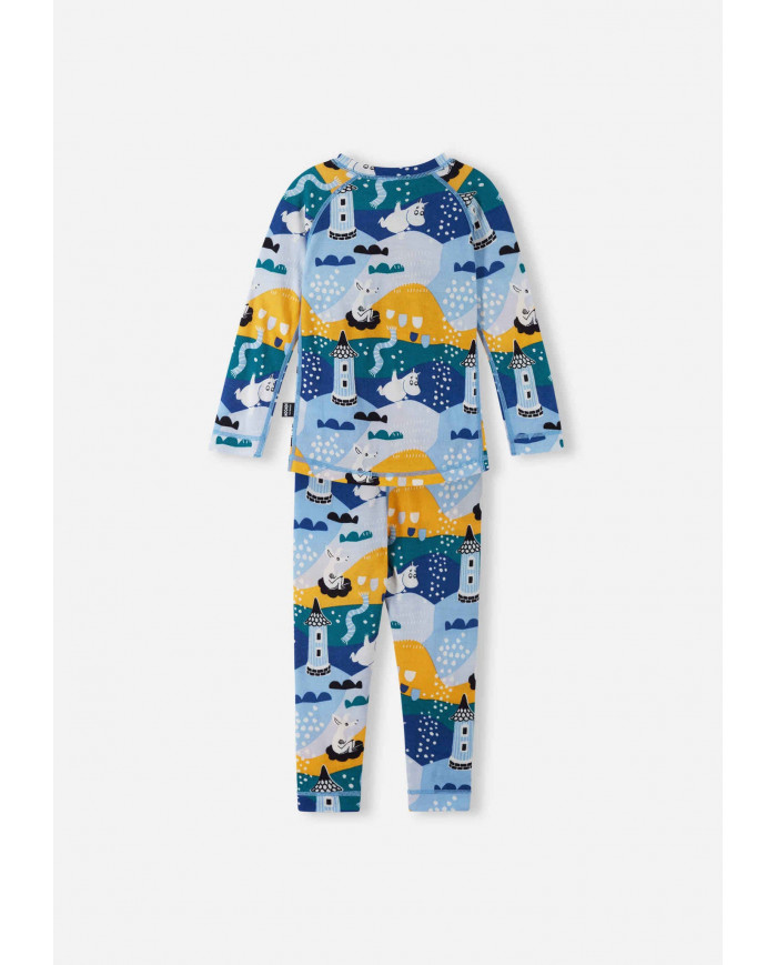 Bernumode | Reima: Комплект термо-белья из шерсти мериноса, Trivsam 46,12 € Pamatnes slāņa komplekts ar mīkstu bambusu iekšpusē un siltu merino vilnu ārpusē. Labākā komforta un siltuma kombinācija Reima bāzes slāņa materiālos.
Rotaļīgs divdaļīgs mazuļu termiskais komplekts, kas paredzēts ziemas dienām un naktīm, un tam ir mīksts reverss, kas izgatavots no bambusa viskozes, kas lieliski absorbē mitrumu. 
Greznā siltā virsma ir izgatavota no atbildīgas merino vilnas. Bikses un augšdaļa pasargā no drebuļiem, vienlaikus palīdzot regulēt ķermeņa temperatūru. 
Šim Reima aukstā laika komplektam ir ērtas plakanas šuves, kas palīdz novērst berzi. Elastīgais viduklis paplašinās ar katru elpu. Un kas zina, šis Muminu tēmas bāzes slāņu komplekts var būt noderīgs, mācot bērnam alfabētu! 

Vilna ir ideāli piemērota temperatūras kontrolei 
Vilnas un bambusa viskozes maisījuma adījums ir ļoti mīksts un silts un labi uzsūc mitrumu 
Izgatavots no Responsible Wool Standard sertificētas vilnas. Reima ir sertificēta Control Union. CU 872203 
Mīkstas, plakanas šuves papildu komfortam: bez berzes 
Elastīga jostasvieta 
Visapkārt Moomin apdruka


