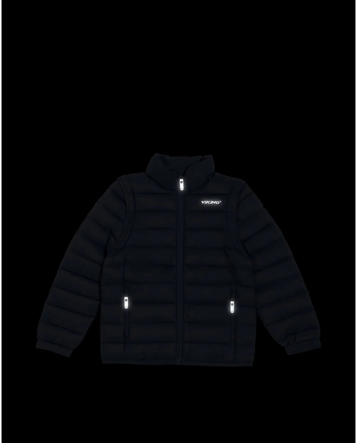 Bernumode | Viking: Универсальная Куртка-пуховик/жилетка (2 в 1) на мальчика Aery Light Down Jacket 43,33 € Адаптируемый легкий пуховик Aery Light Down Jacket поможет вашему ребенку чувствовать себя комфортно при меняющихся температурах и морозным утром, и теплым днем. Куртка, наполненная утеплителем из пуха и пера, полученного из ответственных источников, обеспечивает тепло благодаря естественному утеплителю, лучше которого не сущетсвует. Пух также хорошо сжимается, а это значит, что куртку можно легко упаковать в рюкзак на случай, если она понадобится позже. В теплую погоду куртку можно использовать в качестве внешнего слоя, и она даже обработана нефторированным составом Bionic Finish Eco, обеспечивающим стойкие водоотталкивающие свойства в случае осадков. В холодную погоду его также можно использовать в качестве среднего слоя под зимним комбинезоном или курткой. В качестве умного завершающего штриха можно снятьрукава, что позволяет куртке превращаться в жилет в зависимости от активности и температуры.