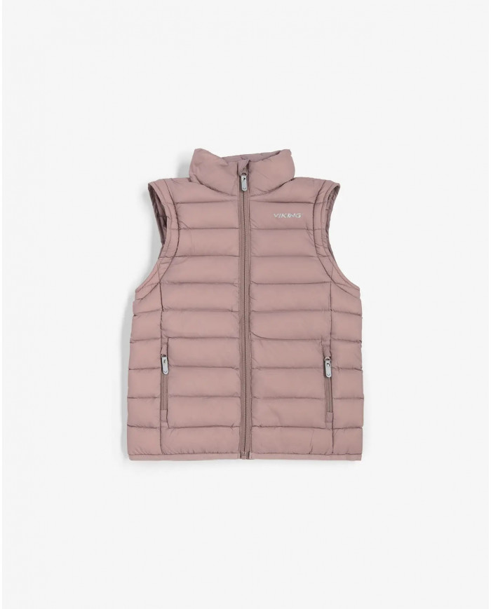 Bernumode | Viking: Universāla dūnu jaka un veste meitenēm-Aery Light Down Jacket 43,33 € No vēsiem rītiem līdz siltākām pēcpusdienām pielāgojamā Aery Light dūnu jaka palīdz jūsu bērnam justies ērti visā mainīgajā temperatūrā. Piepildīta ar atbildīgi iegūtu dūnu un spalvu izolāciju, jaka nodrošina siltumu ar dabisku izolāciju, kas vēl ir jāpārvar. Dūnas ir arī ļoti saspiežamas, kas nozīmē, ka jaku var viegli iesaiņot mugursomā, ja tā būs nepieciešama vēlāk. Siltākā laikā jaku var izmantot kā ārējo slāni, un tā pat ir apstrādāta ar nefluorētu Bionic Finish Eco, lai nodrošinātu noturīgu ūdens atgrūšanu nokrišņu gadījumā. Aukstākos laikapstākļos to var izmantot arī kā starpkārtu zem sniega tērpa vai jakas. Kā gudrs apdares pieskāriens, arī rokas ir noņemamas, ļaujot jakai pārvērsties par vesti atkarībā no aktivitātes un temperatūras.