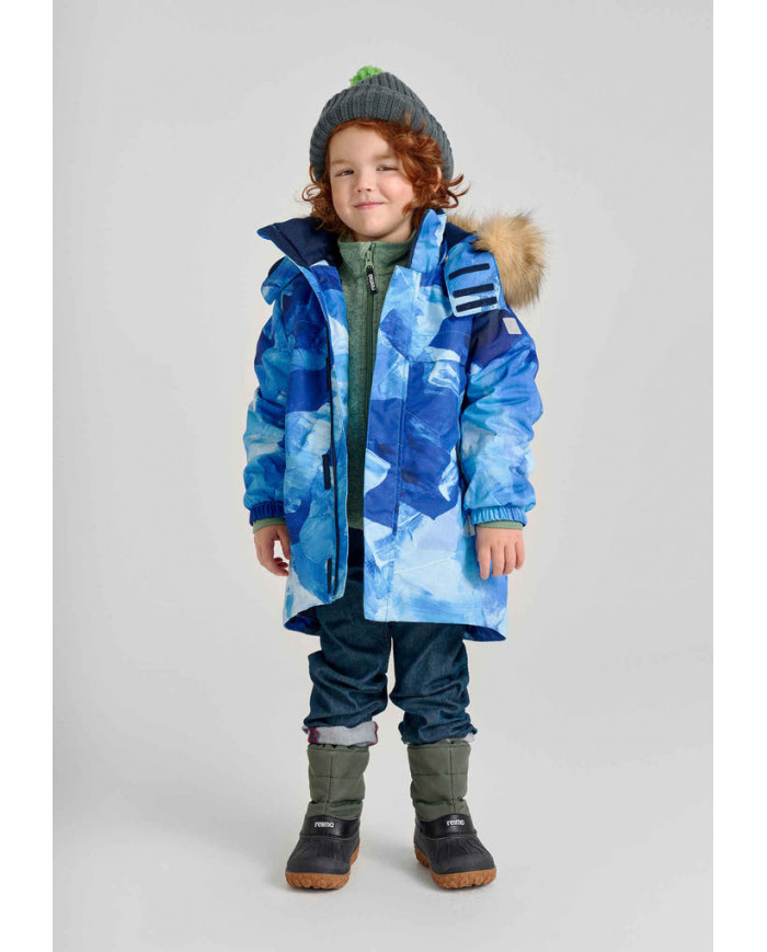 Bernumode | Reima: Reimatec winter jacket for boy, Musko  (160 g) €81.76 
Water- and windproof winter jacket with recycled materials. Detachable faux fur trim on hood, straight cut.
A Reima winter jacket featuring a safe detachable hood trimmed with luxurious faux fur. It’s a windproof essential for autumn and winter when your child is strolling through the city or spending time in the park. Made with bluesign® approved materials. The coat's BIONIC-FINISH®ECO technology repels dirt and damp. The soft recycled insulation delivers exceptional warmth while every seam is sealed tight so it’s 100% waterproof. An inner chest pocket (starting from size 116 ) features a convenient zip, so you little one can safely store their gloves or wallet. bluesign® products are made with only safe chemicals and are guaranteed to meet the highest standards for the environment, factory workers, and end users.
All seams sealed waterproof
Durable material
Fellex® insulation
Smooth polyester lining
Safe, detachable hood with detachable faux fur trim
Elastic cuffs
Inner chest pocket with zip from size 116 onward
Two zip pockets
Adjustable hem
 Bernumode | Reima: Reimatec winter jacket for boy, Musko  (160 g) €81.76 
Water- and windproof winter jacket with recycled materials. Detachable faux fur trim on hood, straight cut.
A Reima winter jacket featuring a safe detachable hood trimmed with luxurious faux fur. It’s a windproof essential for autumn and winter when your child is strolling through the city or spending time in the park. Made with bluesign® approved materials. The coat's BIONIC-FINISH®ECO technology repels dirt and damp. The soft recycled insulation delivers exceptional warmth while every seam is sealed tight so it’s 100% waterproof. An inner chest pocket (starting from size 116 ) features a convenient zip, so you little one can safely store their gloves or wallet. bluesign® products are made with only safe chemicals and are guaranteed to meet the highest standards for the environment, factory workers, and end users.
All seams sealed waterproof
Durable material
Fellex® insulation
Smooth polyester lining
Safe, detachable hood with detachable faux fur trim
Elastic cuffs
Inner chest pocket with zip from size 116 onward
Two zip pockets
Adjustable hem