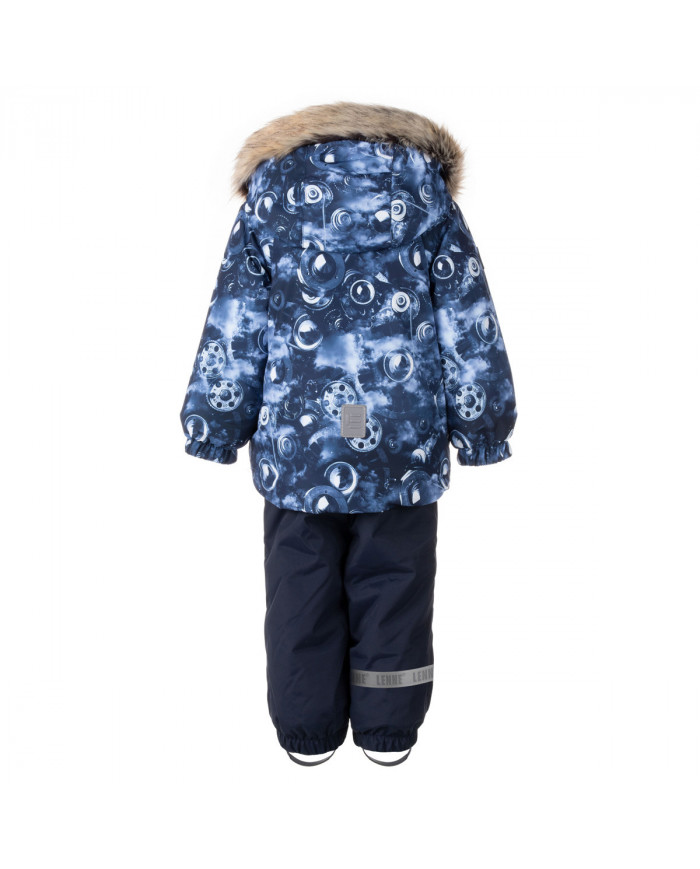 Bernumode | Lenne: Baby set ROBIN 250 g + 150 g €66.63 

Rough weather conditions of Estonia and the Nordic Countries, which make very high demands on children's clothing, are the foundation grounds of creating any new model. High-tech fabrics are used in order to fulfill all the requirements of the well-being of a happy child in any circumstance.Lenne's main goals in product development are safety, comfort, practicality and easy caring.
Active products are: light weighted, wind resistant and warm, breathable and water resistant, durable, safe, with exceptional design, easily cleanable.
Lenne is using Isosoft insulation material, which is presently the best new generation insulation which has a two times higher warmth maintenance coefficient and the technology applied in it allows for the volume of the insulation to be decreased four times in relation to the traditional insulation. Isosoft is rarely used in the manufacturing of childrens’ clothing due to its price. It ensures the unique comfort of warmth, it maintains warmth at the child’s skin and prevents the cold from entering inside, thanks to the unique micro-porous structure. Moreover, it allows the child to move freely and unhampered. The product’s great advantage is the fact that it effectively removes moisture to the outside, which additionally increases the comfort of use.Isosoft guarantees the effect of thermal insulation and lightness of the material through the special insulation components – these components are made up of thousands of individual fibres in the shape of a hollow tube. The material is as light as down and it is also very elastic – it returns to its original shape after compression or washing.
Water column: 5 000 mm
Breathable: 5 000 g/m2/24h

Little boys’ winter set
Warm winter jacket in unique print combined with padded classical winter pants is a great looking and practical outfit for wintertime outdoor activities. Adjustable suspenders guarantee the best fit to a growing child. High waisted pants keep the child warm even during the most active play. Pants with elastic cuffs and detachable ankle loops stay securely on the boots. The design features reflective details that make child visible in the dark. The snap-fastened hood is safe as it easily detaches from the product in case it gets stuck.
Upper part Active and lower part Active+. Our high-tech fabrics have a waterproof membrane which prevents water from coming through the product. At the same time it has the ability to evaporate sweat. ◆Water resistance: water column 5000/10 000 mm ◆Breathability: water vapour transmission rate 5000/10 000 g/m²/24h ◆Wind resistance: air permeability 0 l/m²s ◆Water and soil reprellency: DWR coating (Durable Water Repellent)
EXTRA WARM ⁑⁑ insulation is the best choice for frosty weather. Breathable fabric keeps your child from sweating. Heat retaining capacity is much higher than in usual wadding. Offers wearers comfort and freedom of movement in -1..-30°C.
Cuff with soft fur lining. This unique detail for outdoor clothing protects your kids gentle skin from rubbing against strong and durable fabric. Prefer this irreplaceable solution when choosing an outdoor garment.
Loop for attaching the reflector.


