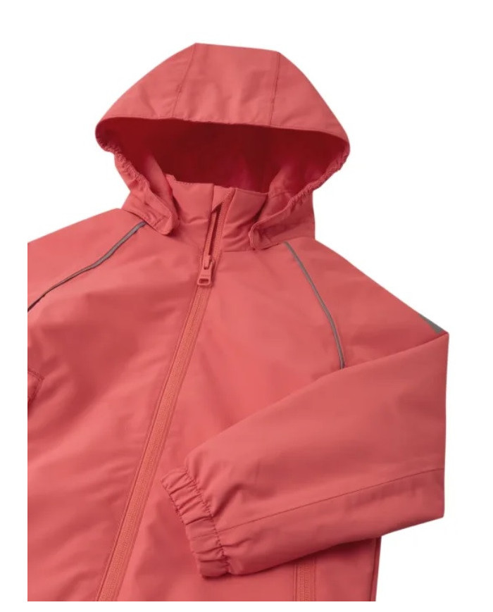 Bernumode | Reima: Reimatec jacket, Kukkula €34.11 Thanks to the soft knit lining, this waterproof, breathable jacket offers slightly more warmth than regular rain jackets. The waterproof Kukkula jacket keeps active children comfortably dry outdoors. The waterproof material protects against rain, and the removable hood provides additional comfort. Elastic cuffs and an adjustable waistband keep wind and moisture out. Important small items are kept safe in the two zippered pockets. Thanks to reflective piping, little explorers are visible even in low light. This durable jacket makes the transition from the playground to city walks effortless. 

