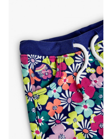 BOBOLI: Fleece shorts floral for girl