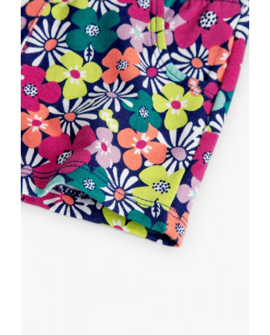 BOBOLI: Fleece shorts floral for girl