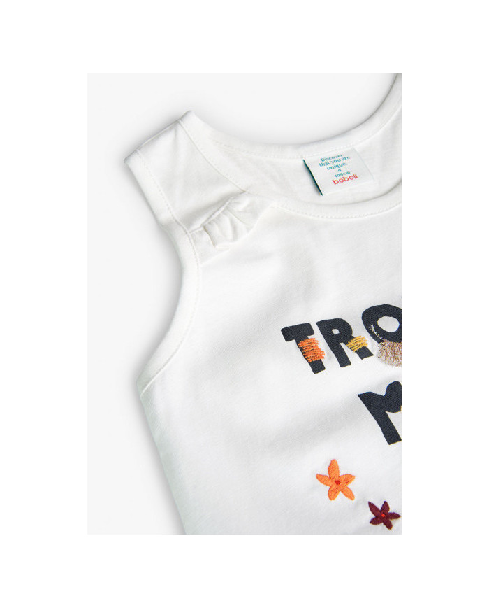 Bernumode | BOBOLI: Knit t-Shirt suspenders for girl €11.38 
