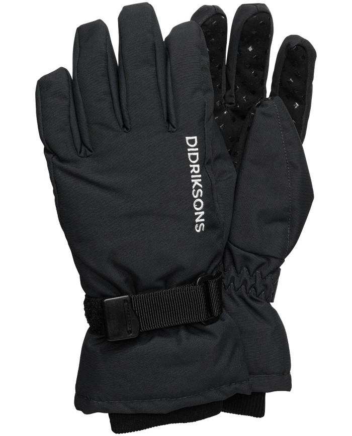 Bernumode | Didriksons: Biggles Kid's Gloves 3 - Waterproof Winter Gloves for kids and teenagers (80 g) €23.06 
Care instructions:
•Machine wash 40° gentle cycle;
•Do not tumble dry;
•Do not dry clean;
•Do not bleach;
•Do not iron.
Functions:
•Adjustable cuff;
•Fabric mapping;
•Glove security string: A detachable string to secure to sleeve ends of Didriksons kids' jackets and coveralls;
•Reinforced areas: Areas exposed to wear and tear are reinforced with extra durable fabric or film;
•Silicon Grip;
•Waterproof liner inside.
Descriptions:
Biggles is a pair of lined, windproof gloves in a water-repellent material. The gloves have extra reinforcement on the palms, which also have a silicone pattern for extra grip. They have a soft, brushed high-pile and tricot lining and can be tightened around the wrist if necessary. The gloves have a string with a clip at the end for attaching to a jacket or coverall, to avoid them getting lost. PFC-free water-repellent finish.
 Bernumode | Didriksons: Biggles Kid's Gloves 3 - Waterproof Winter Gloves for kids and teenagers (80 g) €23.06 
Care instructions:
•Machine wash 40° gentle cycle;
•Do not tumble dry;
•Do not dry clean;
•Do not bleach;
•Do not iron.
Functions:
•Adjustable cuff;
•Fabric mapping;
•Glove security string: A detachable string to secure to sleeve ends of Didriksons kids' jackets and coveralls;
•Reinforced areas: Areas exposed to wear and tear are reinforced with extra durable fabric or film;
•Silicon Grip;
•Waterproof liner inside.
Descriptions:
Biggles is a pair of lined, windproof gloves in a water-repellent material. The gloves have extra reinforcement on the palms, which also have a silicone pattern for extra grip. They have a soft, brushed high-pile and tricot lining and can be tightened around the wrist if necessary. The gloves have a string with a clip at the end for attaching to a jacket or coverall, to avoid them getting lost. PFC-free water-repellent finish.