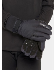 Bernumode | Didriksons: Lovas 2 Five Finger Gloves 2 for kids - Waterproof Winter Gloves for kids and teenagers (80 g) €24.38 Care instructions:
•Machine wash 40° gentle cycle; •Do not tumble dry; •Do not dry clean; •Do not bleach; •Do not iron.
Functions:
•Adjustable cuff;
•Ergonomic cut: Designed with a cut that allows the body to move freely and comfortably;
•Glove security loop: Attach any Didriksons gloves with security strings to the sleeve ends;
•Reinforced areas: Areas exposed to wear and tear are reinforced with extra durable fabric or film;
•Silicon Grip;
•Waterproof liner inside. 
 Descriptions: 
Lovas five finger glove is 100% water and windproof with a waterproof liner inside. The finger gloves have reinforced palms for an improved grip. Fleecelining inside for comfort. Neoprene in the wrist for better adjustment and comfort. Elastic security string for wrist attachment. Made for the older kids.


