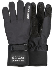 Bernumode | Didriksons: Lovas 2 Five Finger Gloves 2 for kids - Waterproof Winter Gloves for kids and teenagers (80 g) €24.38 Care instructions:
•Machine wash 40° gentle cycle; •Do not tumble dry; •Do not dry clean; •Do not bleach; •Do not iron.
Functions:
•Adjustable cuff;
•Ergonomic cut: Designed with a cut that allows the body to move freely and comfortably;
•Glove security loop: Attach any Didriksons gloves with security strings to the sleeve ends;
•Reinforced areas: Areas exposed to wear and tear are reinforced with extra durable fabric or film;
•Silicon Grip;
•Waterproof liner inside. 
 Descriptions: 
Lovas five finger glove is 100% water and windproof with a waterproof liner inside. The finger gloves have reinforced palms for an improved grip. Fleecelining inside for comfort. Neoprene in the wrist for better adjustment and comfort. Elastic security string for wrist attachment. Made for the older kids.


