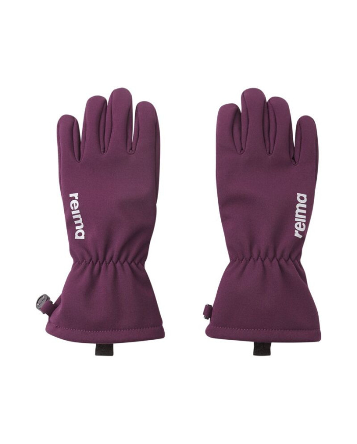 Bernumode | Reima: Softshell gloves, Tehden €18.26 
These water-repellent and breathable gloves for kids are made of durable softshell material and have a dirt repellent surface. Lined with soft, brushed polyester knit.

Reima's softshell material is loved by kids, and praised for its lightness, flexibility and comfort. These water-repellent and breathable kids' softshell gloves are made from a durable material and have a water and dirt repellent surface. The forefinger and thumb tips work with touchscreens, so there's no need for children to take the gloves off when calling home on the phone. The grippy surface on the palm is great for helping kids hold onto items securely. Lined with a soft brushed polyester knit, these kids' touchscreen gloves are a superb choice.


Kids' mid-season gloves
Waterproof material, no insert - product is not waterproof
Reinforced palm and thumb
Fluorocarbon-free water and dirt repellent finish Teflon EcoElite®
Brushed polyester knit lining
Touch screen friendly
Reflective print




SIZE TABLE



Age appr.
Size
Palm height (cm)
Palm girth (cm)


0-12 m
0
8
10


6-18 m
1
9
11.5


1-2 y
2
10
12.5


2-4 y
3
11.5
13.5


4-6 y
4
13
15


6-8 y
5
14
16


8-10 y
6
15
17


10-12 y
7
16
17.5


12-14 y
8
17
18




