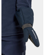 Bernumode | Didriksons: Biggles Kid's Mittens 7-  Bērnu ūdensnecaurlaidīgi dūraiņi (80 g) 19,42 € Kopšanas instrukcija:
•Mašīnas mazgāšana 40° maigs cikls;
•Nežāvējiet veļas mašīnā;
•Netīrīt ķīmiski;
•Nebalināt;
•Negludiniet.
Funkcijas:
•Regulējama aproce;
•Auduma kartēšana;
•Cimdu drošības aukla: noņemama aukla, kas piestiprināta pie Didriksons bērnu jaku un kombinezonu piedurkņu galiem;
•Pastiprinātas zonas: Nodilumam pakļautās vietas ir pastiprinātas ar īpaši izturīgu audumu vai plēvi;
•Iekšpusē ūdensizturīgs oderējums.
Apraksts: 
Biggles ir polsterēti, ūdensnecaurlaidīgi un vēja necaurlaidīgi dūraiņi ar līmlentām šuvēm pilnībā ūdensizturīgai konstrukcijai. Viņiem ir mīksta odere ar augstu pāļu siltumu. Piegulumu var regulēt, izmantojot velcro plaukstas siksnu. Plaukstās ir papildu pastiprinājums, lai uzlabotu saķeri. Savelkamās auklas ar auklas āķa galu dūraiņu piestiprināšanai pie piedurknes. Ūdensnecaurlaidīga apdare bez PFC.