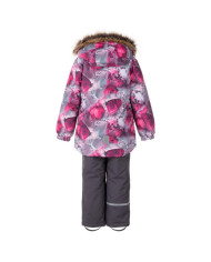 Bernumode | Lenne: Set RIMONA  330 g +  150 g €94.15 Rough weather conditions of Estonia and the Nordic Countries, which make very high demands on children's clothing, are the foundation grounds of creating any new model. High-tech fabrics are used in order to fulfill all the requirements of the well-being of a happy child in any circumstance.Lenne's main goals in product development are safety, comfort, practicality and easy caring.
Active products are: light weighted, wind resistant and warm, breathable and water resistant, durable, safe, with exceptional design, easily cleanable.
Lenne is using Isosoft insulation material, which is presently the best new generation insulation which has a two times higher warmth maintenance coefficient and the technology applied in it allows for the volume of the insulation to be decreased four times in relation to the traditional insulation. Isosoft is rarely used in the manufacturing of childrens’ clothing due to its price. It ensures the unique comfort of warmth, it maintains warmth at the child’s skin and prevents the cold from entering inside, thanks to the unique micro-porous structure. Moreover, it allows the child to move freely and unhampered. The product’s great advantage is the fact that it effectively removes moisture to the outside, which additionally increases the comfort of use.Isosoft guarantees the effect of thermal insulation and lightness of the material through the special insulation components – these components are made up of thousands of individual fibres in the shape of a hollow tube. The material is as light as down and it is also very elastic – it returns to its original shape after compression or washing.
Water column: 5 000/10 000 mm
Breathable: 5 000/10 000 g/m2/24h
Girls’ winter set.
Weatherproof set with reflective print upper part is suitable for wearing in winter period 
Lenne girls’ winter set is water-, wind- and rainproof. The trousers with adjustable braces keep your child’s back warm even during active play.  The product design features reflective details, which make your child visible even in the darkest of winters. The safe snap-fastened hood detaches from the product if it gets stuck.
Our high-tech Active+ fabric has a waterproof membrane which prevents water from coming through the product. At the same time it has the ability to evaporate sweat. ◆Water resistance: water column 5 000/10 000 mm ◆Breathability: water vapour transmission rate 5 000/10 000 g/m²/24h ◆Wind resistance: air permeability 0 l/m²s ◆Water and soil reprellency: DWR coating (Durable Water Repellent)
EXTRA WARM ⁑⁑ insulation is the best choice for frosty weather. Breathable fabric keeps your child from sweating. Heat retaining capacity is much higher than in usual wadding. Offers wearers comfort and freedom of movement in -1..-30°C.
Cuff with soft fur lining. This unique detail for outdoor clothing protects your kids gentle skin from rubbing against strong and durable fabric. Prefer this irreplaceable solution when choosing an outdoor garment.

Loop for attaching the reflector.
