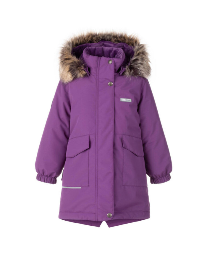 Bernumode | Lenne: Jacket/Parka VIOLA 250 g €82.58 
EXTRA WARM ⁑⁑ insulation is the best choice for frosty weather. Breathable fabric keeps your child from sweating. Heat retaining capacity is much higher than in usual wadding. Offers wearers comfort and freedom of movement in -1..-30°C.
Cuff with soft fur lining. This unique detail for outdoor clothing protects your kids gentle skin from rubbing against strong and durable fabric. Prefer this irreplaceable solution when choosing an outdoor garment.
Loop for attaching the reflector.

Parka made of highly durable fabric with extra warm wadding!
The childrens’ parka is longer in the back and made of highly waterproof and breathable ActivePlus fabric, which ensures maximum comfort at all times. The waterproof surface of the fabric protects from wind, rain and snow, does not become deformed and handles regular washing, maintaining its initial qualities. Adjustable waist gives perfect fit to a growing child. The design features reflective details, which make your child visible even in the darkest of winters.
