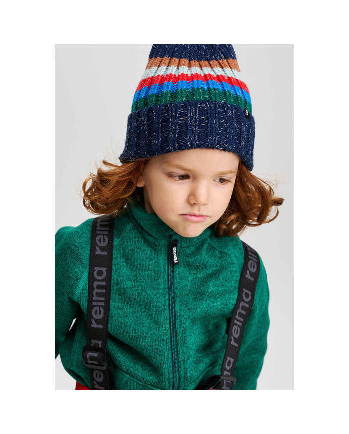 Bernumode | Reima: Bērnu cepure, Vilke 23,81 € Mirgo tumsā! Šī pupiņa ir adīta no mīkstas merino vilnas jauktas dzijas ar sīkām atstarojošām šķipsnām. -Mīksts merino vilnas maisījums ideālai siltuma kontrolei -Adījumā izmantota atstarojoša dzija