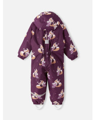 Bernumode | Reima: Reimatec winter overall for girl, Tuohi (160 g) €60.76 

Toddlers' winter snowsuit Tuohi
This Reimatec toddlers' snowsuit is water- and windproof. Our classic toddlers' snowsuit is ideal for all kinds of outdoor fun. It's made from a breathable and windproof material that also repels dirt and water. The main seams are sealed to amp up the waterproof finish and the smooth polyester lining makes dressing easier.

Main seams sealed waterproof;
Fluorocarbon-free water and dirt repellent finish BIONIC-FINISH®ECO;
Smooth polyester lining;
Safe, detachable hood;
Elastic cuffs and leg ends;
Elastic waist;
Detachable, durable silicone foot loops;
Long zipper eases dressing up;

Main material: 100% polyester, polyurethane coating;

Lining: 100% polyester.

Care instructions: wash separately inside out. Close zippers and velcro tapes. Do not use detergents with bleaching agents. Do not use fabric softener. Remove the garment after finished washing program to avoid color change. Tumble drying or drying cabinet allowed (max. 40 °C).

