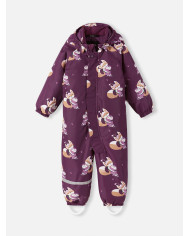 Bernumode | Reima: Reimatec winter overall for girl, Tuohi (160 g) €60.76 

Toddlers' winter snowsuit Tuohi
This Reimatec toddlers' snowsuit is water- and windproof. Our classic toddlers' snowsuit is ideal for all kinds of outdoor fun. It's made from a breathable and windproof material that also repels dirt and water. The main seams are sealed to amp up the waterproof finish and the smooth polyester lining makes dressing easier.

Main seams sealed waterproof;
Fluorocarbon-free water and dirt repellent finish BIONIC-FINISH®ECO;
Smooth polyester lining;
Safe, detachable hood;
Elastic cuffs and leg ends;
Elastic waist;
Detachable, durable silicone foot loops;
Long zipper eases dressing up;

Main material: 100% polyester, polyurethane coating;

Lining: 100% polyester.

Care instructions: wash separately inside out. Close zippers and velcro tapes. Do not use detergents with bleaching agents. Do not use fabric softener. Remove the garment after finished washing program to avoid color change. Tumble drying or drying cabinet allowed (max. 40 °C).

