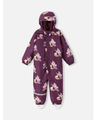 Bernumode | Reima: Reimatec winter overall for girl, Tuohi (160 g) €60.76 

Toddlers' winter snowsuit Tuohi
This Reimatec toddlers' snowsuit is water- and windproof. Our classic toddlers' snowsuit is ideal for all kinds of outdoor fun. It's made from a breathable and windproof material that also repels dirt and water. The main seams are sealed to amp up the waterproof finish and the smooth polyester lining makes dressing easier.

Main seams sealed waterproof;
Fluorocarbon-free water and dirt repellent finish BIONIC-FINISH®ECO;
Smooth polyester lining;
Safe, detachable hood;
Elastic cuffs and leg ends;
Elastic waist;
Detachable, durable silicone foot loops;
Long zipper eases dressing up;

Main material: 100% polyester, polyurethane coating;

Lining: 100% polyester.

Care instructions: wash separately inside out. Close zippers and velcro tapes. Do not use detergents with bleaching agents. Do not use fabric softener. Remove the garment after finished washing program to avoid color change. Tumble drying or drying cabinet allowed (max. 40 °C).


