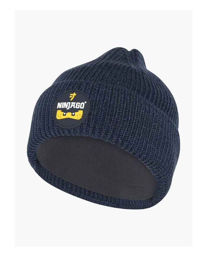 Bernumode | Lego wear: Ninjago boys' hat, LWASMUS 706 €22.28 LEGO® NINJAGO® knitted hat for boys and girlsA classic winter hat is a must, and this nice hat even has a cool LEGO® NINJAGO® badge on the front which shows a pair of ninja eyes.THIS IS WHY YOU WILL LOVE THE KNIT HAT    It is made in soft knitted acrylic    The hat has a breathable cotton blend lining    You can pick from three awesome coloursOn the front of the LEGO NINJAGO inspired hat for boys and girls, there is a cool rubber badge which in a subtle manner makes the hat something else.