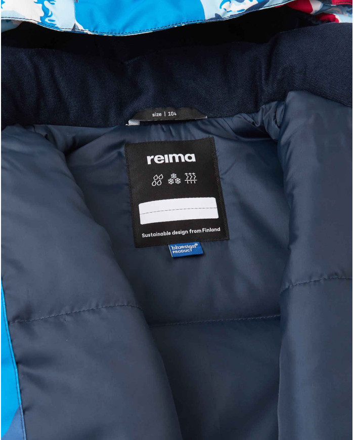 Bernumode | Reima: Zēnu ziemas jaka Reimatec, Marttila  (200 g) 78,72 € Ūdensizturīga, elpojoša ziemas jaka bērniem. Ļoti izturīgs un vēja necaurlaidīgs, kā arī netīrumus atgrūdošs. Taisns griezums.Ūdensizturīga Reimatec ziemas jaka ar drošu noņemamu kapuci, kas apgriezta ar greznu mākslīgo kažokādu. Tas ir vēja necaurlaidīgs elements rudenī un ziemā, kad jūsu bērns pastaigājas pa pilsētu vai pavada laiku parkā. Mēteļa BIONIC-FINISH®ECO tehnoloģija atgrūž netīrumus un mitrumu. Mīkstā, pārstrādātā izolācija nodrošina izcilu siltumu, kamēr katra šuve ir cieši noslēgta, tāpēc jaka lieliski aizsargā pret elementiem. Pateicoties rāvējslēdzēja kabatām un iekšējai krūšu kabatai (sākot no 116. izmēra), Jūsu mazais var droši glabāt savas mantas.
Visas šuves ir ūdensnecaurlaidīgas Izturīgs materiāls Gluda poliestera odere 100% pārstrādāta Fellex® izolācija Siltā izolācija Droša, noņemama un regulējama kapuce Elastīgas aproces Iekšējā krūšu kabata no 116 izmēra Divas kabatas ar rāvējslēdzēju Regulējama apakšmala
