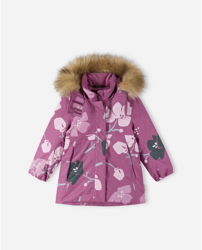 Bernumode | Reima: Reimatec winter jacket forgirl, Muurame (180 g) €78.72 
Waterproof, breathable winter jacket for kids. Very durable and windproof, as well as dirt-repellent. Slightly shaped cut.
This water- and windproof Reimatec kids' winter jacket is made from a dirt-repellent and breathable material that won't make your little one feel sweaty. All its seams have been sealed for a waterproof finish. The waist of this puffy design can be adjusted at the back, and the hem and cuffs are adjustable too. Thanks to the smooth lining, the jacket is easy to slide on. The removable hood, finished with a detachable faux-fur trim, combines with the reflective details to create even more of a functional finish. The zip pockets and inner chest pocket are perfect for storing kids' most prized possessions. This easy-wear kids' insulated jacket can also be tumble-dried.
• All seams sealed waterproof• Durable material• Smooth polyester lining• Warm insulation• Fellex® insulation• Safe, detachable and adjustable hood with detachable faux fur trim• Elastic cuffs• Two zip pockets• Inner chest pocket from size 116 onward• Adjustable waist and hem
Sustainability• bluesign® product• bluesign® approved main material, lining and insulation• Fluorocarbon-free water and dirt repellent finish BIONIC-FINISH®ECO• Contains certified recycled fibers• 100% recycled insulation• The fabric is digitally printed saving energy, water and colorants
 Bernumode | Reima: Reimatec winter jacket forgirl, Muurame (180 g) €78.72 
Waterproof, breathable winter jacket for kids. Very durable and windproof, as well as dirt-repellent. Slightly shaped cut.
This water- and windproof Reimatec kids' winter jacket is made from a dirt-repellent and breathable material that won't make your little one feel sweaty. All its seams have been sealed for a waterproof finish. The waist of this puffy design can be adjusted at the back, and the hem and cuffs are adjustable too. Thanks to the smooth lining, the jacket is easy to slide on. The removable hood, finished with a detachable faux-fur trim, combines with the reflective details to create even more of a functional finish. The zip pockets and inner chest pocket are perfect for storing kids' most prized possessions. This easy-wear kids' insulated jacket can also be tumble-dried.
• All seams sealed waterproof• Durable material• Smooth polyester lining• Warm insulation• Fellex® insulation• Safe, detachable and adjustable hood with detachable faux fur trim• Elastic cuffs• Two zip pockets• Inner chest pocket from size 116 onward• Adjustable waist and hem
Sustainability• bluesign® product• bluesign® approved main material, lining and insulation• Fluorocarbon-free water and dirt repellent finish BIONIC-FINISH®ECO• Contains certified recycled fibers• 100% recycled insulation• The fabric is digitally printed saving energy, water and colorants