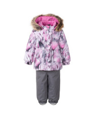 Bernumode | Lenne: Set MIINA  250 g +  150 g €81.92 Rough weather conditions of Estonia and the Nordic Countries, which make very high demands on children's clothing, are the foundation grounds of creating any new model. High-tech fabrics are used in order to fulfill all the requirements of the well-being of a happy child in any circumstance.Lenne's main goals in product development are safety, comfort, practicality and easy caring.
Active products are: light weighted, wind resistant and warm, breathable and water resistant, durable, safe, with exceptional design, easily cleanable.
Lenne is using Isosoft insulation material, which is presently the best new generation insulation which has a two times higher warmth maintenance coefficient and the technology applied in it allows for the volume of the insulation to be decreased four times in relation to the traditional insulation. Isosoft is rarely used in the manufacturing of childrens’ clothing due to its price. It ensures the unique comfort of warmth, it maintains warmth at the child’s skin and prevents the cold from entering inside, thanks to the unique micro-porous structure. Moreover, it allows the child to move freely and unhampered. The product’s great advantage is the fact that it effectively removes moisture to the outside, which additionally increases the comfort of use.Isosoft guarantees the effect of thermal insulation and lightness of the material through the special insulation components – these components are made up of thousands of individual fibres in the shape of a hollow tube. The material is as light as down and it is also very elastic – it returns to its original shape after compression or washing.
Water column: 5 000/5 000 mm
Breathable: 5 000/10 000 g/m2/24h
Girls’ winter set.
Weatherproof set with reflective print upper part is suitable for wearing in winter period 
Warm winter jacket in unique print combined with padded classical winter pants is a great looking and practical outfit for wintertime outdoor activities. The hooded jacket has two side pockets with a zipper that fit a pack of handkerchiefs and all the special stones that the little one happened to discover. Adjustable suspenders guarantee the best fit to a growing child. High waisted pants keep the child warm even during the most active play. Pants with elastic cuffs and detachable ankle loops stay securely on the boots. The design features reflective details that make child visible in the dark. The snap-fastened hood is safe as it easily detaches from the product in case it gets stuck.
Our high-tech Active+ fabric has a waterproof membrane which prevents water from coming through the product. At the same time it has the ability to evaporate sweat. ◆Water resistance: water column 5 000/5 000 mm ◆Breathability: water vapour transmission rate 5 000/10 000 g/m²/24h ◆Wind resistance: air permeability 0 l/m²s ◆Water and soil reprellency: DWR coating (Durable Water Repellent)
EXTRA WARM ⁑⁑ insulation is the best choice for frosty weather. Breathable fabric keeps your child from sweating. Heat retaining capacity is much higher than in usual wadding. Offers wearers comfort and freedom of movement in -1..-30°C.
Cuff with soft fur lining. This unique detail for outdoor clothing protects your kids gentle skin from rubbing against strong and durable fabric. Prefer this irreplaceable solution when choosing an outdoor garment.

Loop for attaching the reflector.
