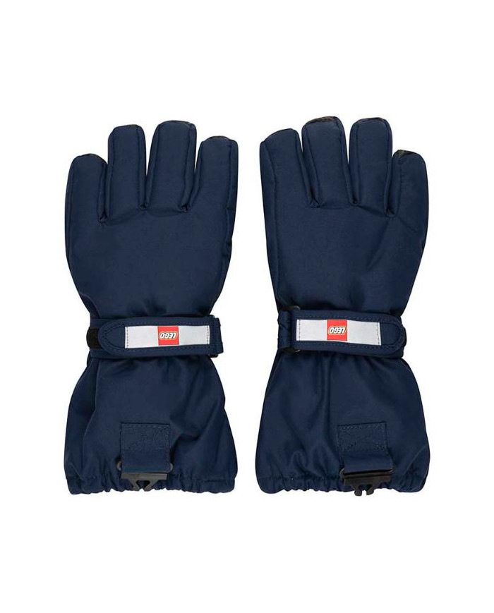 Bernumode | LEGO® Wear: Waterprooof gloves with membrane LWATLIN 700 €29.71 LEGO® Wear PLAY gloves for children
A pair of smart and functional ski gloves makes playing outside a lot more fun on cold and wet days. The many functional features make sure that your child’s fingers are kept dry and warm regardless of the weather.
The LEGO® Wear PLAY glove has an ergonomic fit and an elasticated wrist with a reflector and Velcro closure for an optimum fit. The glove entry is also elasticated to keep snow out. With a PU anti-slip material on the palms and fingertips for a better grip.
THIS IS WHY YOU WILL LOVE THE GLOVES

They are 100% windproof, windproof, and breathable
There is a buckle on the gloves for clicking them onto LEGO Wear jackets and snowsuit
The gloves have a soft isolating Thinsulate insulation¨
The gloves come in so many great colours

The gloves are made in a 100% windproof and breathable material. They have a waterproof and breathable Fan-Tex membrane between the inner and outer layer which makes the gloves 100% waterproof. The inner layer is a comfortable and insulating Thinsulate material.
The gloves can be hooked together at the wrist to keep the pair together when they are not in use. Safety break-away buckle for attaching the gloves to a snowsuit or jacket sleeve. The buckle releases when pulling the gloves, so that your child does not get stuck on anything.


Specifications

Adjustable strap at wrist with Velcro closure.
Elastic at wrist keeps the glove in place.
Soft elastic at opening.
Thinsulate insulation.
Soft microfleece lining inside gloves.
100% waterproof and breathable Fan-Tex membrane inside gloves.
Ergonomic fit.
PU anti-slip material on palm for better grip.
3M Scotchlite reflector.
Breakaway buckle only in size: 104 - 140.
Bionic Finish ECO water repellent finish on the surface.
Windproof.


