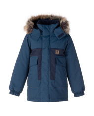 Bernumode | Lenne: Jacket/Parka SNOW 250 g €82.58 Water column: 10 000 mm
Breathable: 10 000 g/m²/24h
Water and soil reprellency: DWR coating (Durable Water Repellent)
BEST SELLER! Boys’ winter parka with luxurious fur
Parka made of highly durable fabric with extra warm wadding!

The childrens’ parka is longer in the back and made of highly waterproof and breathable ActivePlus fabric, which ensures maximum comfort at all times. The waterproof surface of the fabric protects from wind, rain and snow, does not become deformed and handles regular washing, maintaining its initial qualities. The design of the parka features reflective details, which make your child visible even in the darkest of winters. The safe snap-fastened hood detaches from the product if it gets stuck.