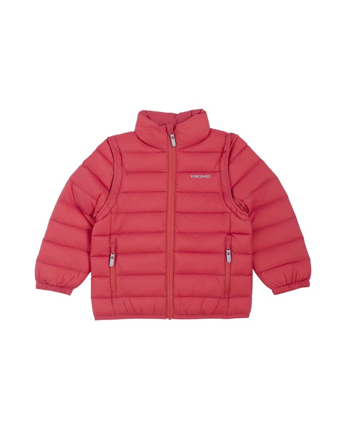 Bernumode | Viking: Aery Light Down Jacket-Versatile down jacket and vest for girl €48.60 From freezing mornings to warmer afternoons, the adaptable Aery Light Down Jacket helps your child stay comfortable throughout the shifting temperatures. Filled with responsibly-sourced down and feather insulation, the jacket provides warmth with a natural insulation that has yet to be beaten. Down is also highly compressible, meaning the jacket can easily be packed in a backpack in case it’s needed later. In warmer weather, the jacket can be used as an outer layer, and it is even treated with non-fluorinated Bionic Finish Eco to provide durable water repellency in case of precipitation. In colder weather, it can also be used as a mid layer underneath a snowsuit or shell jacket. As a clever finishing touch, the arms are also removeable, enabling the jacket to turn into a vest depending on the activity and temperature. Bernumode | Viking: Aery Light Down Jacket-Versatile down jacket and vest for girl €48.60 From freezing mornings to warmer afternoons, the adaptable Aery Light Down Jacket helps your child stay comfortable throughout the shifting temperatures. Filled with responsibly-sourced down and feather insulation, the jacket provides warmth with a natural insulation that has yet to be beaten. Down is also highly compressible, meaning the jacket can easily be packed in a backpack in case it’s needed later. In warmer weather, the jacket can be used as an outer layer, and it is even treated with non-fluorinated Bionic Finish Eco to provide durable water repellency in case of precipitation. In colder weather, it can also be used as a mid layer underneath a snowsuit or shell jacket. As a clever finishing touch, the arms are also removeable, enabling the jacket to turn into a vest depending on the activity and temperature.