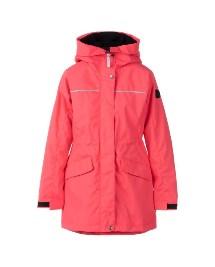 Bernumode | Lenne: Demi season Jacket PIPPA (45g) €99.09 Active+ spring parka
This parka made of weatherproof ActivePlus fabric is excellent outerwear for going to the school or theatre as well as for going out with friends. The stopper-adjustable middle part accentuates the feminine figure and makes it possible to make adjustments as the wearer grows. The universal cut suits both jeans and dresses. Thanks to the high neckline made of strong fabric, as well as weatherproof hood, this carefully tuned look will stay impeccable even in the event of strong gales or showers. The sleeves can be adjusted using velcro fasteners.
Our high-tech Active+ fabric has a waterproof membrane which prevents water from coming through the product. At the same time it has the ability to evaporate sweat. ◆Water resistance: water column 10 000 mm ◆Breathability: water vapour transmission rate 10 000 g/m²/24h ◆Wind resistance: air permeability 0 l/m²s ◆Water and soil reprellency: DWR coating (Durable Water Repellent)
LIGHTLY WARM * insulation is best in spring-autumn season. Perfect for temperatures +5..+15°C. This wadding is made of recycled materials, reducing the need to overly consume natural resources. Tip: Check the „feels like“ temperature. Factors like wind and humidity play a great role on how cold you feel and you might need to use an extra layer.
Loop for attaching the reflector.
 Bernumode | Lenne: Demi season Jacket PIPPA (45g) €99.09 Active+ spring parka
This parka made of weatherproof ActivePlus fabric is excellent outerwear for going to the school or theatre as well as for going out with friends. The stopper-adjustable middle part accentuates the feminine figure and makes it possible to make adjustments as the wearer grows. The universal cut suits both jeans and dresses. Thanks to the high neckline made of strong fabric, as well as weatherproof hood, this carefully tuned look will stay impeccable even in the event of strong gales or showers. The sleeves can be adjusted using velcro fasteners.
Our high-tech Active+ fabric has a waterproof membrane which prevents water from coming through the product. At the same time it has the ability to evaporate sweat. ◆Water resistance: water column 10 000 mm ◆Breathability: water vapour transmission rate 10 000 g/m²/24h ◆Wind resistance: air permeability 0 l/m²s ◆Water and soil reprellency: DWR coating (Durable Water Repellent)
LIGHTLY WARM * insulation is best in spring-autumn season. Perfect for temperatures +5..+15°C. This wadding is made of recycled materials, reducing the need to overly consume natural resources. Tip: Check the „feels like“ temperature. Factors like wind and humidity play a great role on how cold you feel and you might need to use an extra layer.
Loop for attaching the reflector.