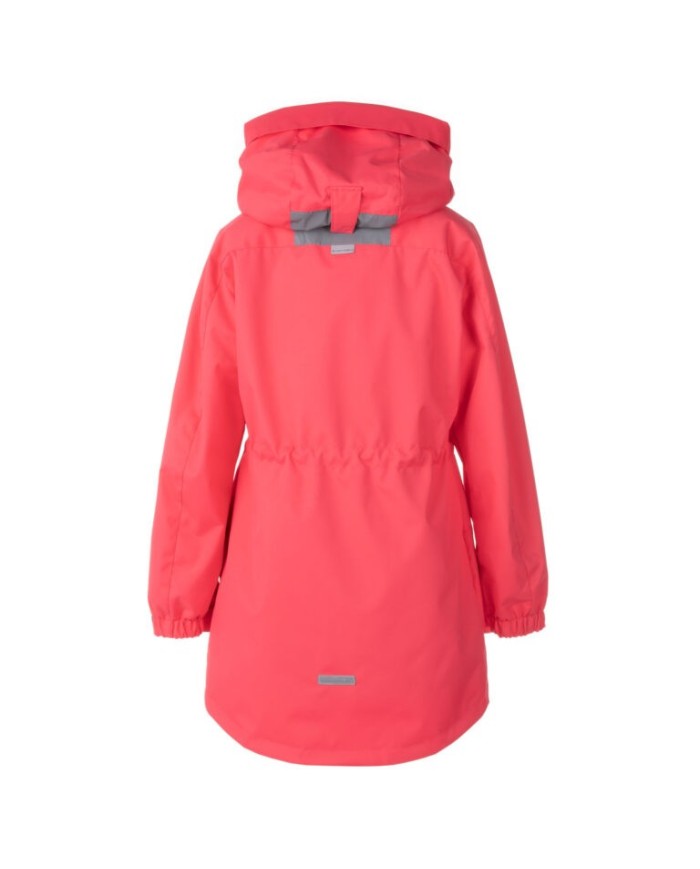 Bernumode | Lenne: Demi season Jacket PIPPA (45g) €99.09 Active+ spring parka
This parka made of weatherproof ActivePlus fabric is excellent outerwear for going to the school or theatre as well as for going out with friends. The stopper-adjustable middle part accentuates the feminine figure and makes it possible to make adjustments as the wearer grows. The universal cut suits both jeans and dresses. Thanks to the high neckline made of strong fabric, as well as weatherproof hood, this carefully tuned look will stay impeccable even in the event of strong gales or showers. The sleeves can be adjusted using velcro fasteners.
Our high-tech Active+ fabric has a waterproof membrane which prevents water from coming through the product. At the same time it has the ability to evaporate sweat. ◆Water resistance: water column 10 000 mm ◆Breathability: water vapour transmission rate 10 000 g/m²/24h ◆Wind resistance: air permeability 0 l/m²s ◆Water and soil reprellency: DWR coating (Durable Water Repellent)
LIGHTLY WARM * insulation is best in spring-autumn season. Perfect for temperatures +5..+15°C. This wadding is made of recycled materials, reducing the need to overly consume natural resources. Tip: Check the „feels like“ temperature. Factors like wind and humidity play a great role on how cold you feel and you might need to use an extra layer.
Loop for attaching the reflector.
 Bernumode | Lenne: Demi season Jacket PIPPA (45g) €99.09 Active+ spring parka
This parka made of weatherproof ActivePlus fabric is excellent outerwear for going to the school or theatre as well as for going out with friends. The stopper-adjustable middle part accentuates the feminine figure and makes it possible to make adjustments as the wearer grows. The universal cut suits both jeans and dresses. Thanks to the high neckline made of strong fabric, as well as weatherproof hood, this carefully tuned look will stay impeccable even in the event of strong gales or showers. The sleeves can be adjusted using velcro fasteners.
Our high-tech Active+ fabric has a waterproof membrane which prevents water from coming through the product. At the same time it has the ability to evaporate sweat. ◆Water resistance: water column 10 000 mm ◆Breathability: water vapour transmission rate 10 000 g/m²/24h ◆Wind resistance: air permeability 0 l/m²s ◆Water and soil reprellency: DWR coating (Durable Water Repellent)
LIGHTLY WARM * insulation is best in spring-autumn season. Perfect for temperatures +5..+15°C. This wadding is made of recycled materials, reducing the need to overly consume natural resources. Tip: Check the „feels like“ temperature. Factors like wind and humidity play a great role on how cold you feel and you might need to use an extra layer.
Loop for attaching the reflector.