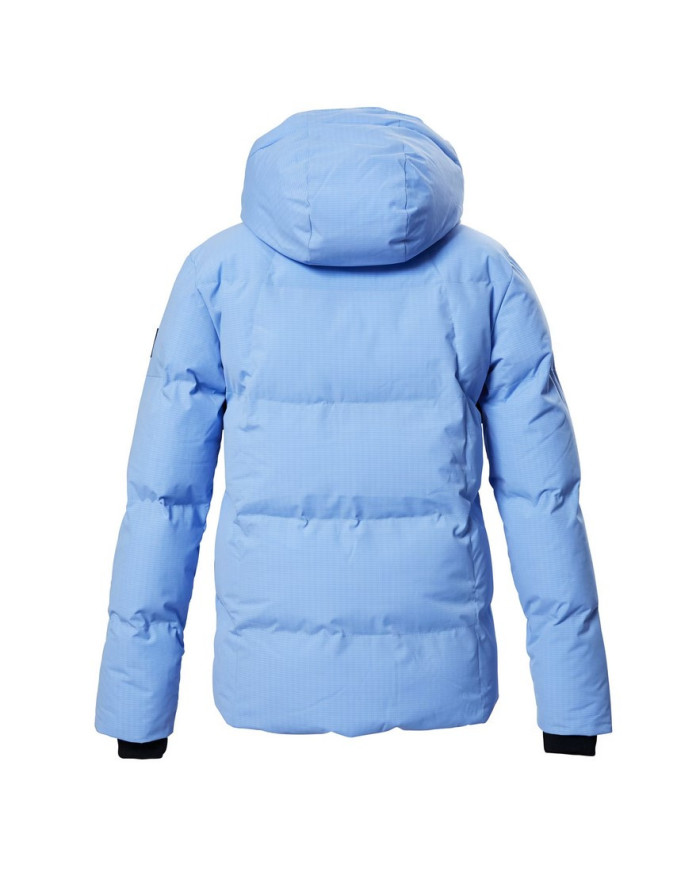 Bernumode | Killtec: KOW 357 GRLS QLTD JCKT - Stepēta dūnu jaka (maksl.) meitenei, ar kapuci 44,60 € Meiteņu jaka dūnu izskatā ar kapuci no killtec apvieno stilīgu dizainu ar funkcionālām iezīmēm. Augstas kvalitātes PU lamināts un 10 000 mm ūdens stabs padara jaku ūdensnecaurlaidīgu un vēja izturīgu. Pateicoties tā elpojošajām īpašībām, tas nodrošina ērtu piegulšanu. Trikotāžas aproces uz piedurknēm nodrošina papildu komfortu un aizsargā pret aukstumu. Silta vilna muguras daļā nodrošina mājīgu siltumu. Kapuce ar flīsa ieliktni ir ne tikai funkcionāla, bet arī piešķir modernus akcentus. Zoda aizsargs uz rāvējslēdzēja novērš ādas saspiešanu. Īpaši svarīgi ir killtec, lai padarītu kolekcijas ilgtspējīgākas un drošākas nākotnei. Kiltec arvien vairāk paļaujas uz atbildīgākiem ražošanas procesiem. Tāpēc šī jaka tika piesūcināta ar fluoru nesaturošiem līdzekļiem.

