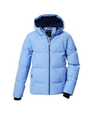 Bernumode | Killtec: KOW 357 GRLS QLTD JCKT - Stepēta dūnu jaka (maksl.) meitenei, ar kapuci 44,60 € Meiteņu jaka dūnu izskatā ar kapuci no killtec apvieno stilīgu dizainu ar funkcionālām iezīmēm. Augstas kvalitātes PU lamināts un 10 000 mm ūdens stabs padara jaku ūdensnecaurlaidīgu un vēja izturīgu. Pateicoties tā elpojošajām īpašībām, tas nodrošina ērtu piegulšanu. Trikotāžas aproces uz piedurknēm nodrošina papildu komfortu un aizsargā pret aukstumu. Silta vilna muguras daļā nodrošina mājīgu siltumu. Kapuce ar flīsa ieliktni ir ne tikai funkcionāla, bet arī piešķir modernus akcentus. Zoda aizsargs uz rāvējslēdzēja novērš ādas saspiešanu. Īpaši svarīgi ir killtec, lai padarītu kolekcijas ilgtspējīgākas un drošākas nākotnei. Kiltec arvien vairāk paļaujas uz atbildīgākiem ražošanas procesiem. Tāpēc šī jaka tika piesūcināta ar fluoru nesaturošiem līdzekļiem.

