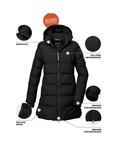 Killtec: KOW 359 GRLS QLTD PRK-Parka in down look with hood