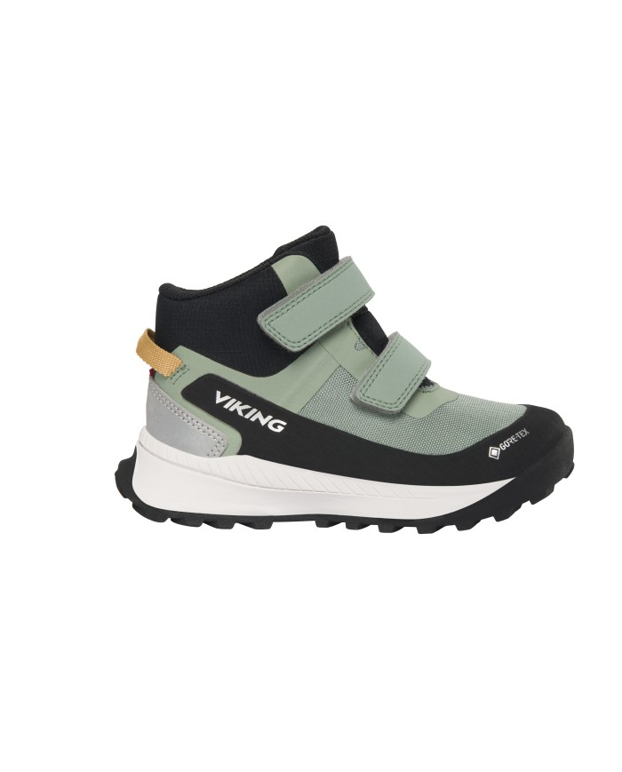 Bernumode | VIKING: Expower Mid GTX 2V-Premium  klāses starpsezonas bērnu apavi 71,49 € Premium klases ūdensnecaurlaidīgi bērnu apavi ar vidēju augstumu.
Palīdziet savam bērnam sper vislabāko soli ar Expower Mid GTX 2V — Viking labāko apavu modeli bērnudārza vecumam, kas aprīkots ar augstākās kvalitātes funkcijām un pārstrādātiem materiāliem. Ūdensnecaurlaidīgā PFAS nesaturošā GORE-TEX membrāna uzturēs kājas sausas un ērtas mitros apstākļos, savukārt atbalstošā, pastiprinātā vidēja augstuma augšdaļa no izturīga un nodilumizturīga tehniskā tekstila ir aprīkota ar lieliem atstarojošiem elementiem labākai redzamībai vājā apgaismojumā. Apakšā esošais kājas siksniņas atvere palīdz noturēt kombinezonus vietā, bet gumijas zole ar Viking Ultimate Grip Concept nodrošina nepārspējamu saķeri jebkādos zemes apstākļos.
Izmēru tabula


 


izmērs
Iekšzole, cm


22
14,7


23
15,4


24
16


25
16,7


26
17,4


27
18


28
18,7


29
19,4


30
20


31
20,7


32
21,4


33
22


34
22,7


35
23,4


