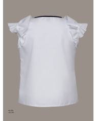 Bernumode | SLY: White blouse with a navy blue bow on the front €23.14  Bernumode | SLY: White blouse with a navy blue bow on the front €23.14