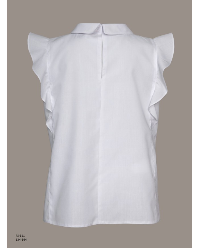 Bernumode | SLY: Белая блузка с кружевной кокеткой и оборками 24,38 € 
