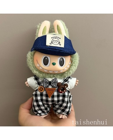 Labubu's outfit -checked jumpsuit