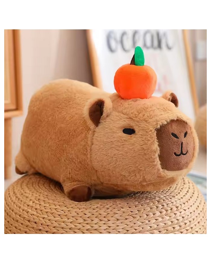 Capybara - resting, with orange (20 cm)