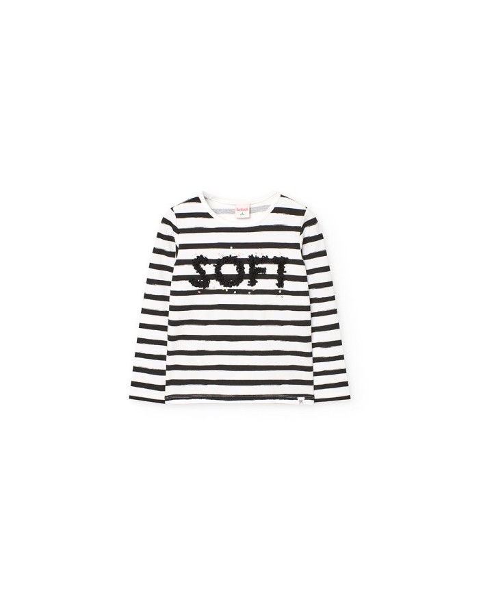 Bernumode | BOBOLI: Meiteņu trikotāžas T-krekls ar melnbaltu svītru rakstu 21,45 €  Bernumode | BOBOLI: Meiteņu trikotāžas T-krekls ar melnbaltu svītru rakstu 21,45 €