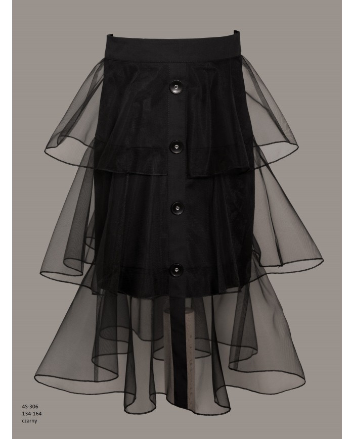 Bernumode | SLY: Black tulle skirt with ruffles €32.64 