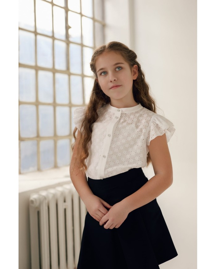 Bernumode | SLY: White blouse made of embroidered cotton €28.02 