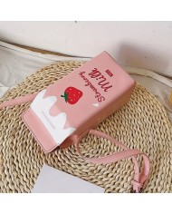 Bernumode | Trendy crossbody bag in the shape of a milk carton with an adjustable strap and a zipper €14.46  Bernumode | Trendy crossbody bag in the shape of a milk carton with an adjustable strap and a zipper €14.46
