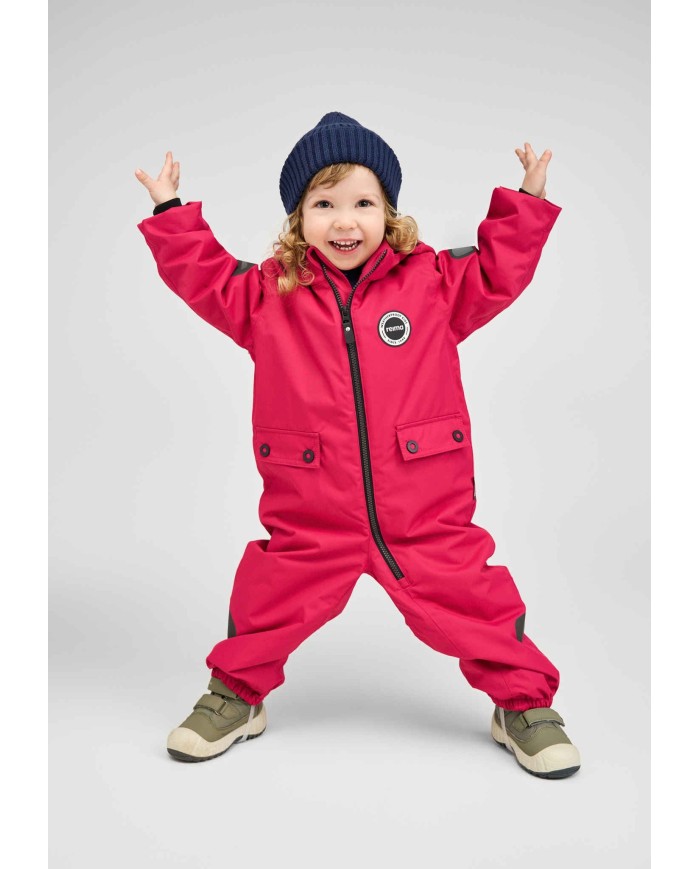 Bernumode | Reima: Mid-season children's overall, Marte Mid (80g) €70.25 

This lightly insulated retro overall for toddlers is the perfect choice for milder winters. Say moi to our classic toddlers' one-piece that was inspired by the distinctive Reima design style of the 1970s. It was first introduced in 2014 and thanks to its bold features and uncompromising functionality, it immediately became a hit among Nordic parents.
During the years, we've kept the light insulation, the roomy pockets and soft rib cuffs, but added tiny touches of genius here and there to make this one-piece even more functional and even better fitting. Add fresh new colours, and you can understand why parents and kids have loved it for years.







All seams sealed waterproof
Durable material
Water- and windproof, breathable, dirt-repellent material
Smooth polyester lining
Light insulation
Insulated seat
Safe, detachable hood
Soft rib on hood edge and cuffs
Two flap pockets
Waist adjustment inside
Detachable, adjustable and durable silicone foot loops
Elastic leg ends
Reflective details

Normal machine wash at warm (40°C). Do not bleach. Iron low. Do not dry clean. Drying at lower temperature.





