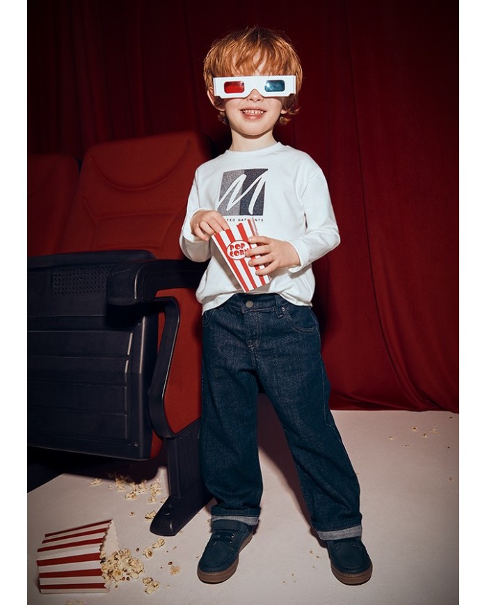 Bernumode | Mayoral: Denim pants for boy €23.55 
Long slim-fit jeans for boys. Fastens with a zipper and button. Adjustable elastic waistband with inner buttons for a better fit. Comfortable denim fabric, perfect for everyday looks. Design with multiple pockets. For safety reasons, small sizes (2–5 years) have a simulated zipper.
By choosing our cotton products, you support the Better Cotton initiative. Better Cotton is produced through a mass balance system and cannot be physically traced to final products. However, cotton producers benefit from the demand for Better Cotton in equivalent volumes.
