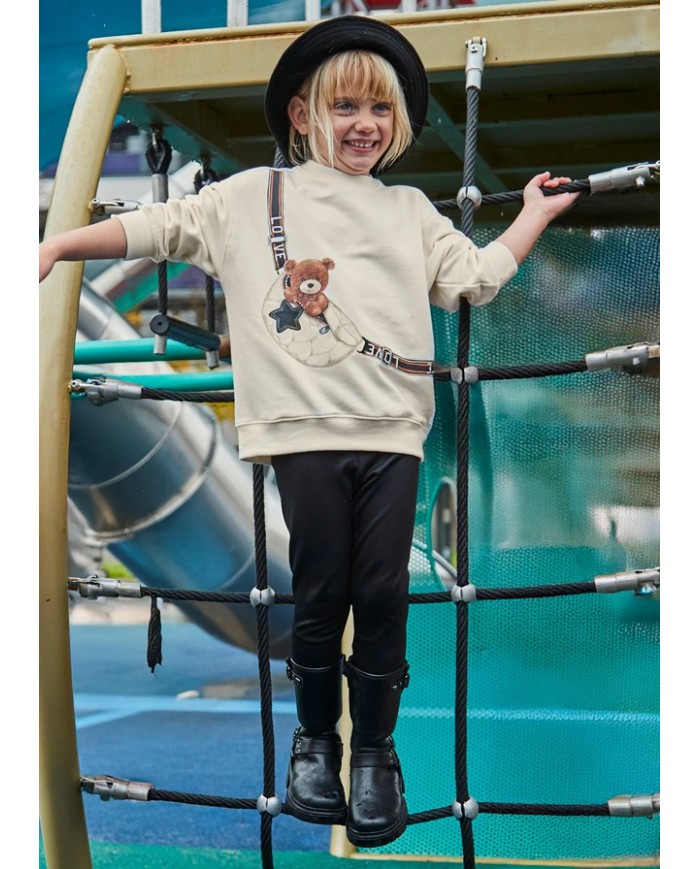 Bernumode | Mayoral: Pullover leggings set for girl €32.64 Girls’ set: sweatshirt and matching leggings.Long-sleeve sweatshirt with a round neckline. Decorative elements: print.Girls’ leggings with an elastic waistband for a comfortable fit.
